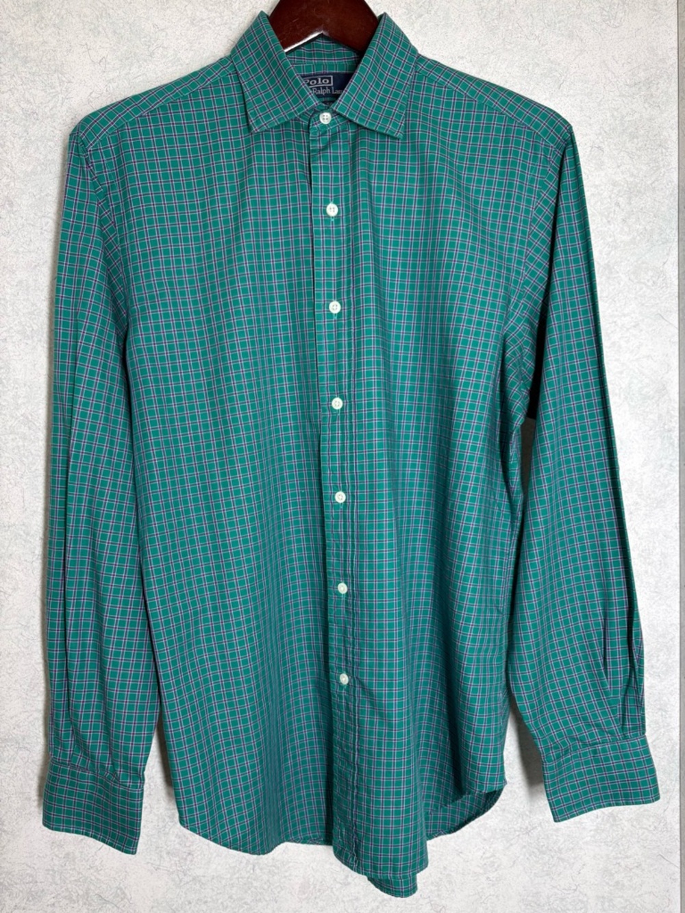 Polo Ralph Lauren Long Sleeve Button Front Shirt Sz M Philip Sport 100% Cotton